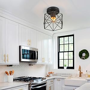 Retrostijl zwarte metalen mandkooi